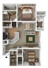 Two Bedrooms, Two Bathrooms, 996 sqft, Patio/Balcony, Full-Size Washer/Dryer Connections, Open Kitchen