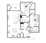 2 Bed, 2 Bath Plus