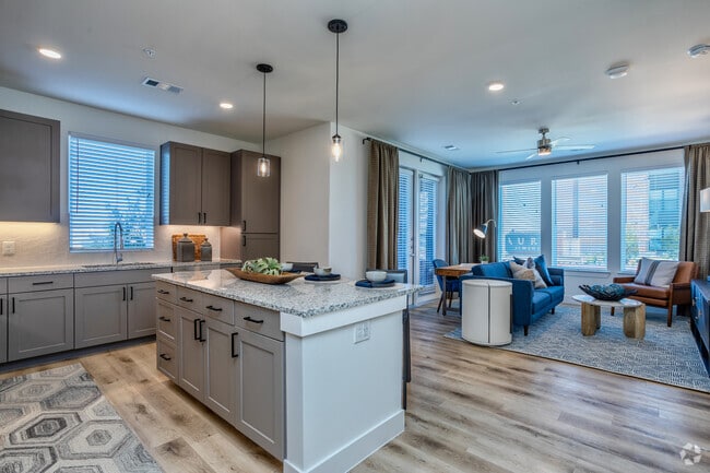 2BR, 2BA - 1253SF B5.2 - Cocina/Sala de estar - Aura 3Twenty