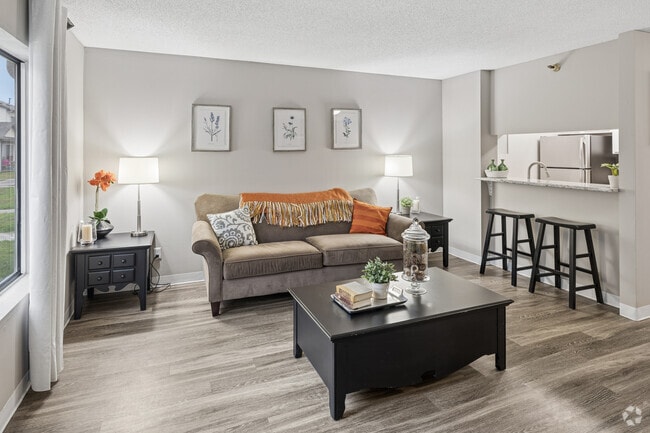 2BR, 1BA - 1,000SF - Living Room - Southwind Village