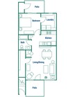 1HAB/1BA primer piso