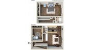 Casa adosada de 2 habitaciones, 2 baños