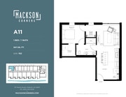 One Bedroom Model A11 Floor Plan