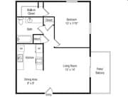 1BR/1BA