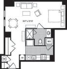 1RX floor plan The Clarendon