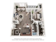 1x1 - 854 sq.ft.