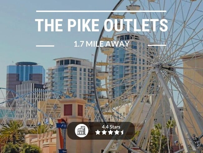A sólo ocho minutos de la mayor atracción de Long Beach, ¡The Pike Outlets!