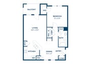 1 dormitorio | 1 baño | 890 pies cuadrados