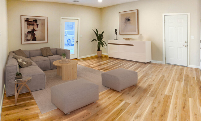 Contemporary Living Room Interior - Burr Oaks Place Apartments