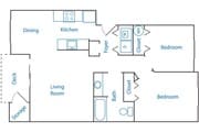 2 Bedrooms, 1 Bath
