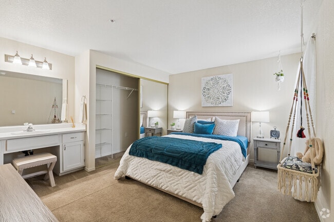 2BR, 1.3BA - 864SF - Primary Bedroom - Valley River Court