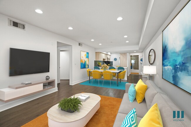 Sala de estar, comedor y cocina de concepto abierto - Darlington Center by Wiseman