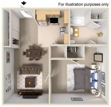 Medium 1 Bedroom