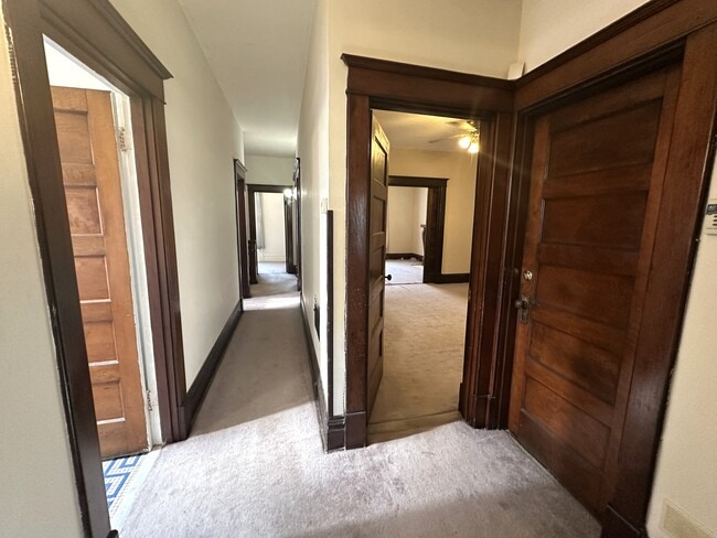 Center hallway from kitchen to stairwell and office - 3016 Victor St Unit 2ndf