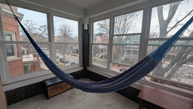 Heated, year-round sunporch with hammock (removable) - 2176 W Windsor Ave