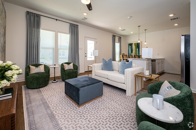 3 habitaciones, 2 baños - 1104 pies cuadrados - Sala de estar - Sweetwater Point Cottages