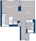Studio / 10 floor plan One Superior Place