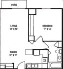 1BR/1BA
