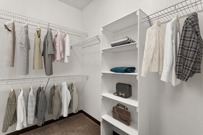 Plenty of storage for everything you love in your walk-in closet.