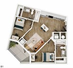 2 habitaciones/2 baños - B1