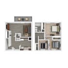 The Potomac - 3 Beds, 1.5 Baths, 1050 sq. ft.