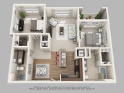 B4 2 Bedroom 2 Bath 1216 sf