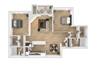 2 Bedroom | 2 Bath | 1125 SF