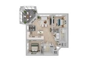 2 Bedroom | 2 Bath | 1022 SF