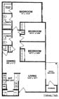 3HAB, 2BA - 1190 ft²