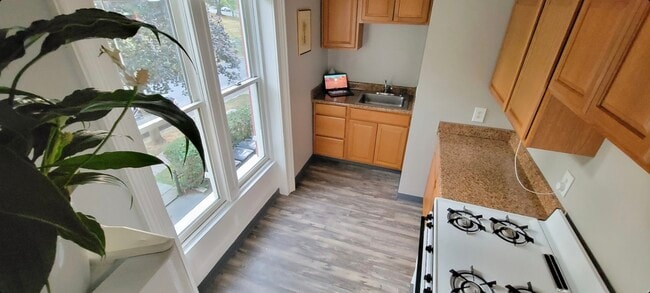 Cocina: amplios mostradores y gabinetes. - 176 Montgomery St Unidad 3