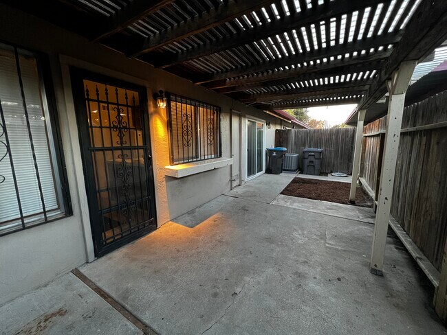 Covered patio area