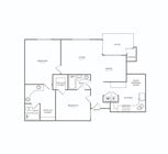 Two Bedroom Two Bath (1269 SF)