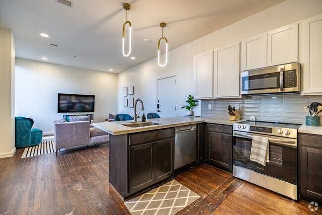 2BR, 2BA - 958SF - 903 - Living Area and Kitchen