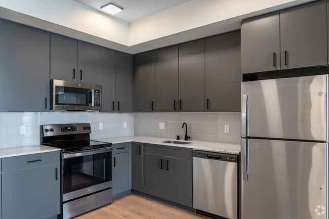 1HAB, 1BA, - 703SF - Cocina - Hudson West Apartments