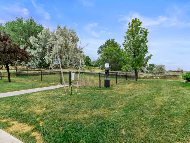 Dog park located right in front of the leasing office
