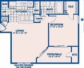 1BR/1BA