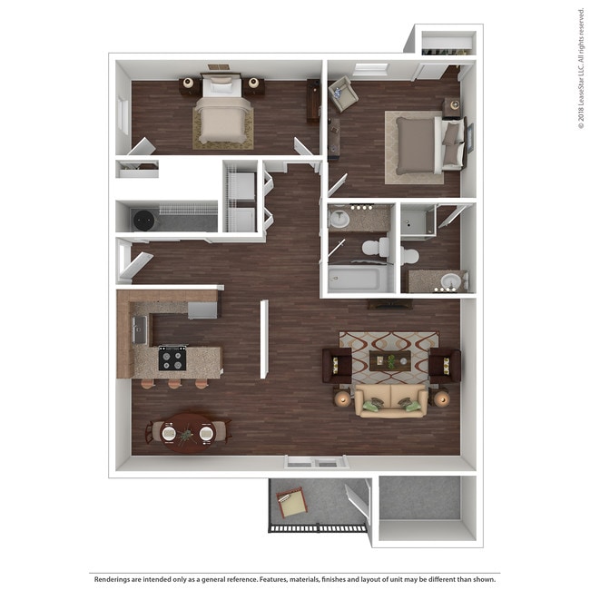 3D Floor Plan w/Furniture