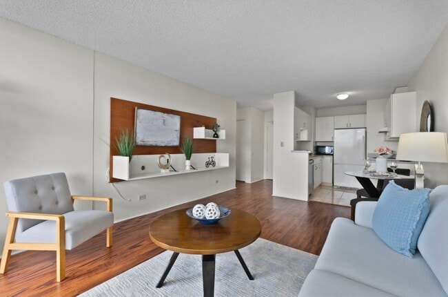 Living Room TV Wall / Kitchen - 3161 Ala Ilima St Unit 1006