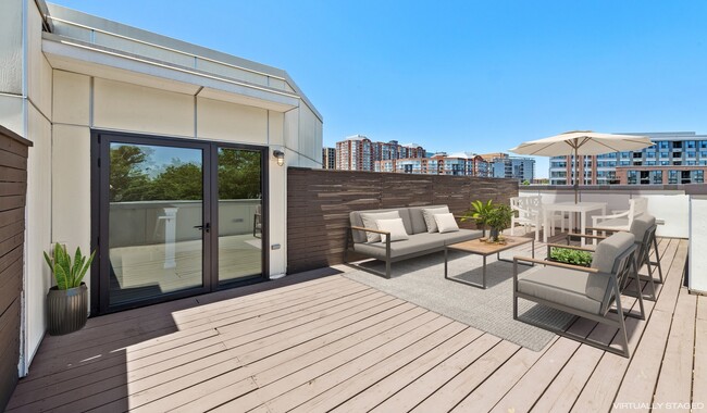 Relax outside and enjoy the fresh air on your private rooftop terrace or balcony available in select apartments
