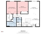 2 Bed / 1.5 Bath Floor Plan