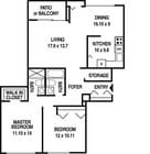 2 BR / 2 BA