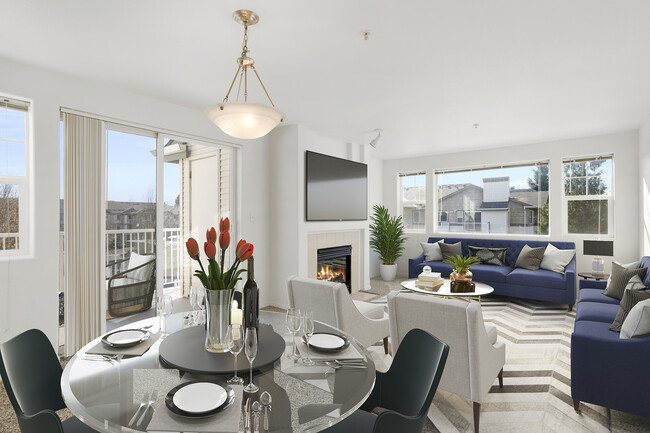 2BR, 2 BA - 981SF - Living Room - North Ridge Rental