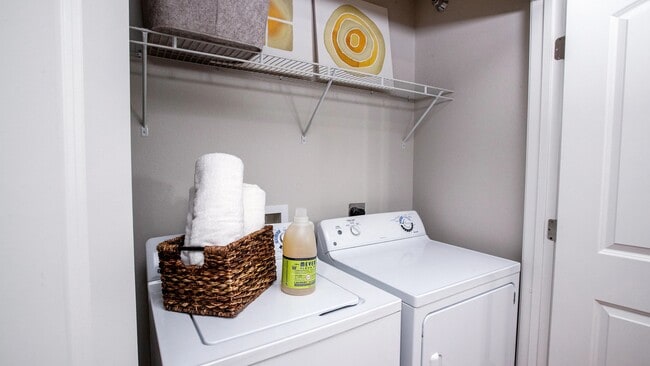 Experience the convenience of full-size washer and dryer appliances in every apartment home, providing practicality and ease for daily living.