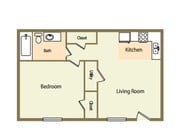 1BR/1BA