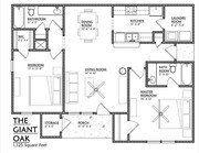 B350_2Bed_2Bath_1125 Sq Ft