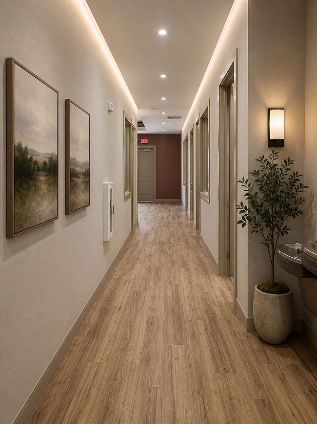 Hallway in business center