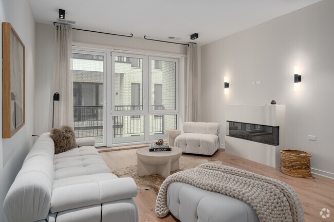 2BR, 2BA - 1,256SF - Living Room - The Grove - Encore