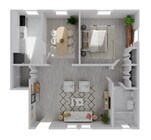 One Bedroom Floorplan