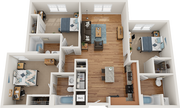 The Park on Morton 3x3 Floor Plan
