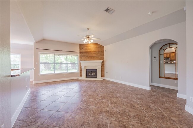 Living Room with Fireplace - 5604 Balmorhea Dr House